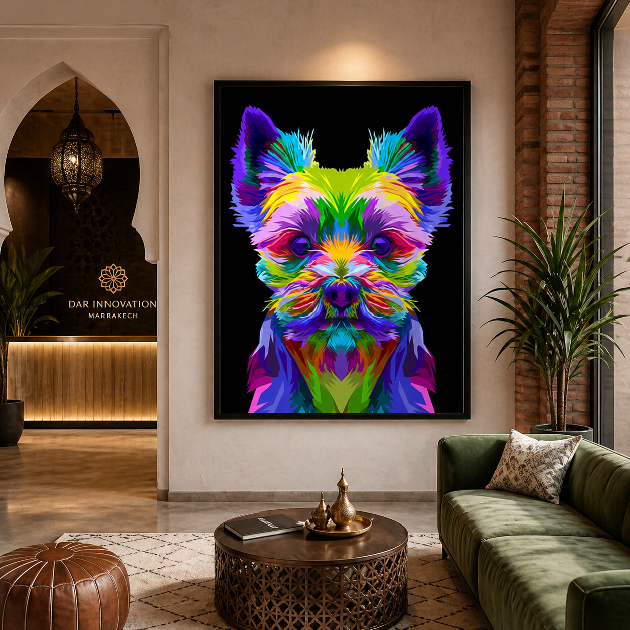 Chien pop art mockup