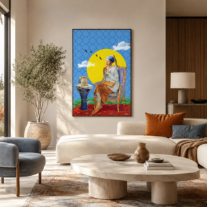 Girl with pearl mockup