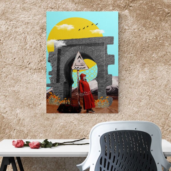 Aéroport tableau pop-art voyage marocain par Kawtar Barraz