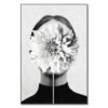 White Flower tableau portrait floral noir et blanc par Underdott