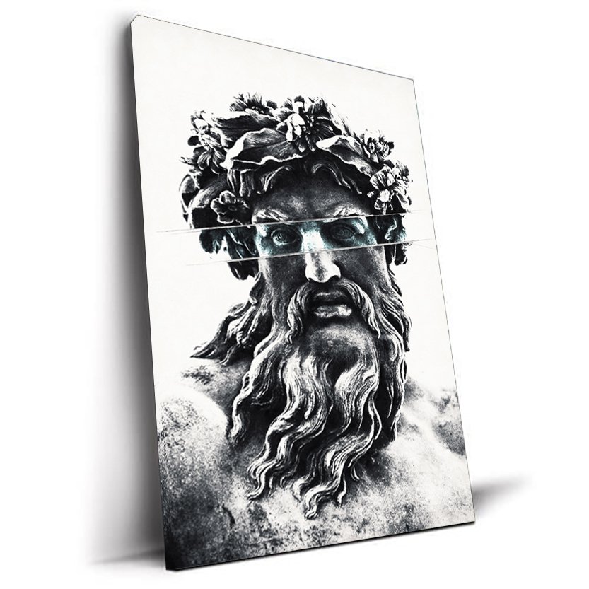 Zeus The King of Gods tableau art mythologique par Underdott