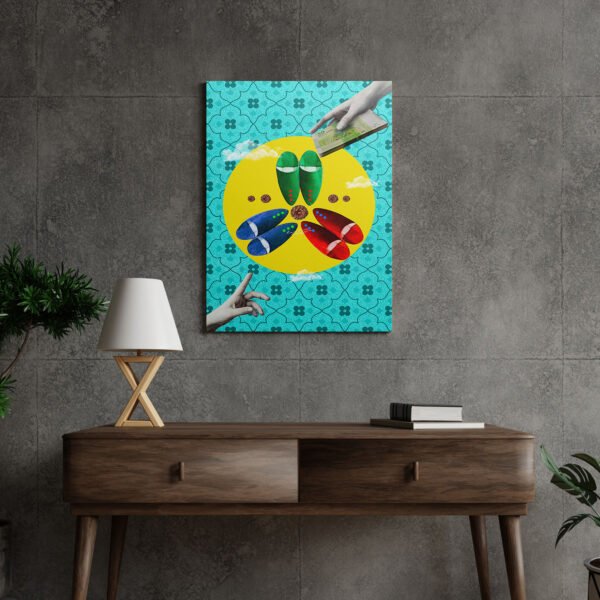 Belgha tableau pop-art belgha marocaine par Kawtar Barraz