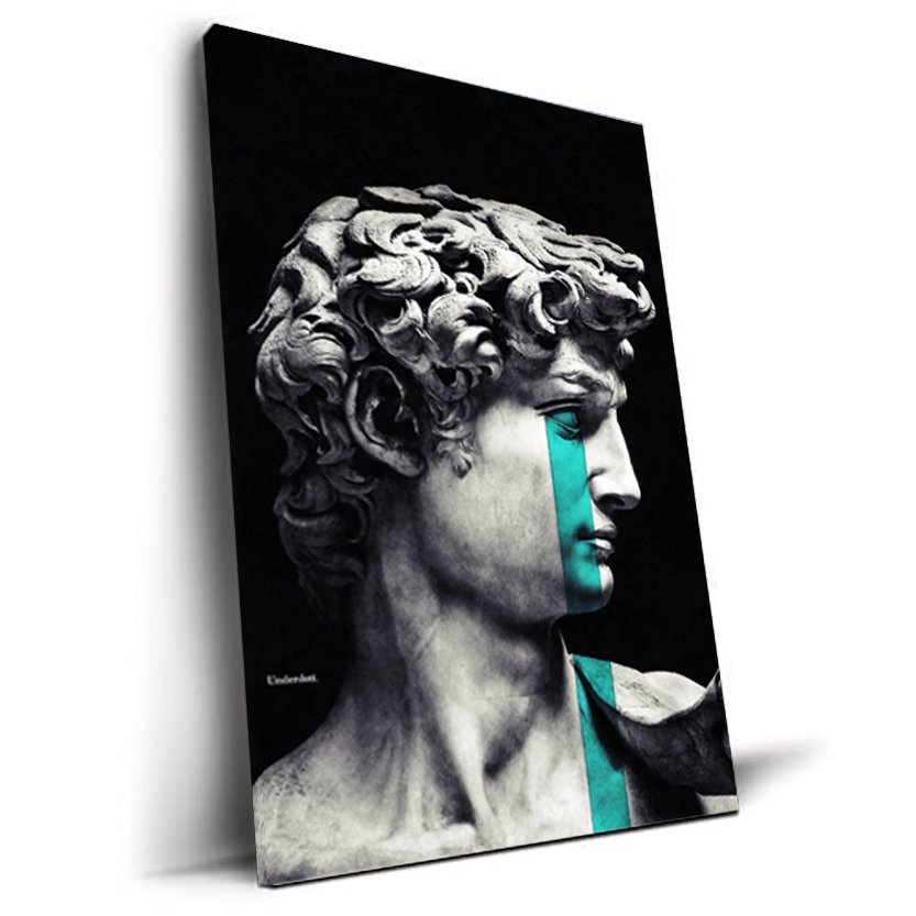 Crying David tableau art classique contemporain par Underdott