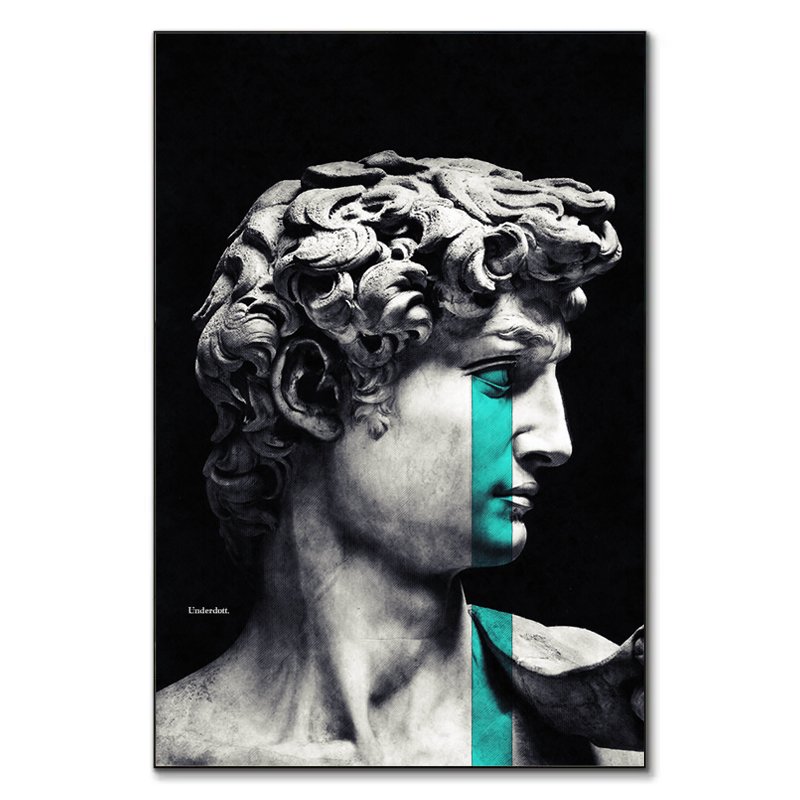 Crying David tableau art classique contemporain par Underdott