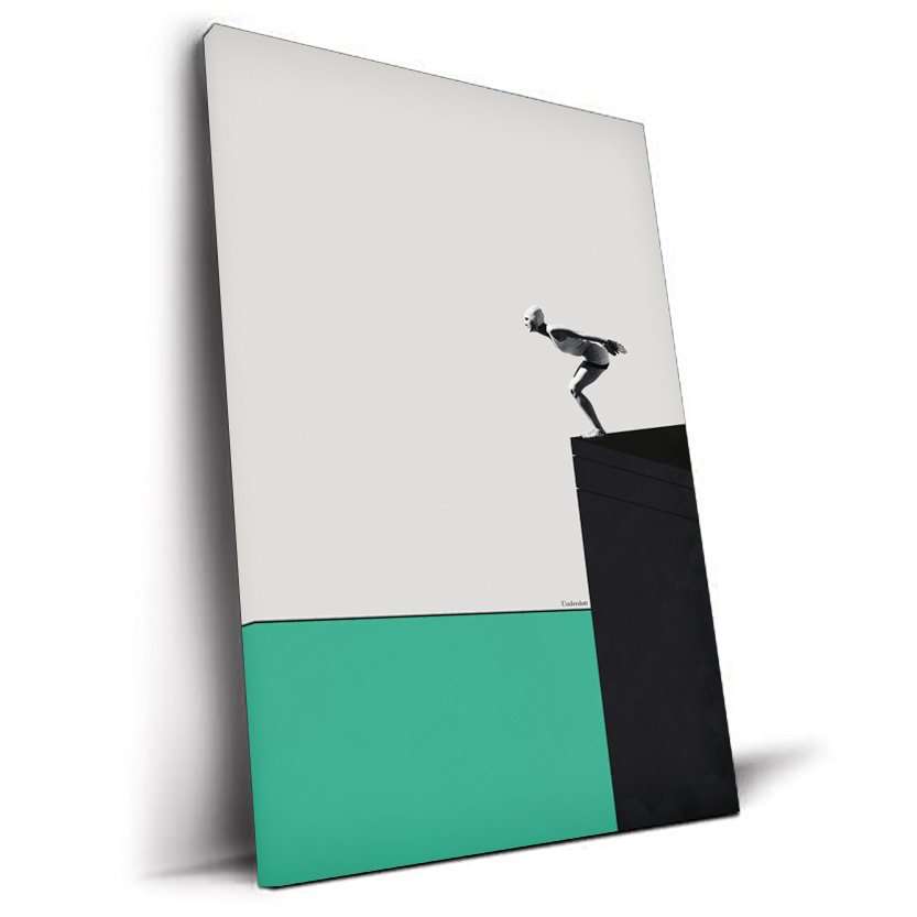 Dive Into The Minimal d’Underdott est une œuvre minimaliste contemporaine, idéale pour une décoration moderne et épurée.