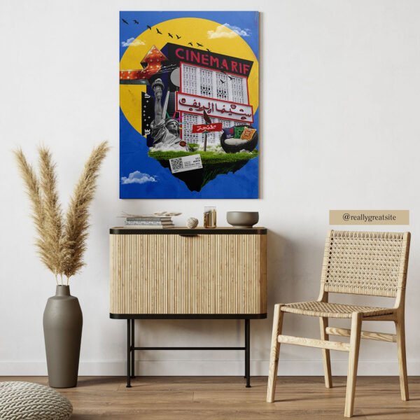 Cinemarif tableau pop-art cinéma du Rif par Kawtar Barraz