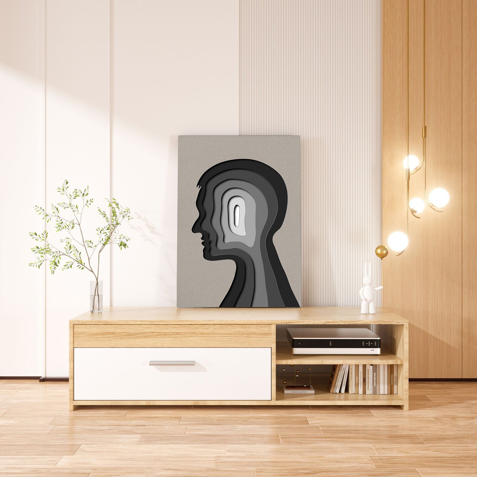 Interioriy tableau art conceptuel esprit humain par Underdott Interioriy tableau art conceptuel esprit humain par Underdott