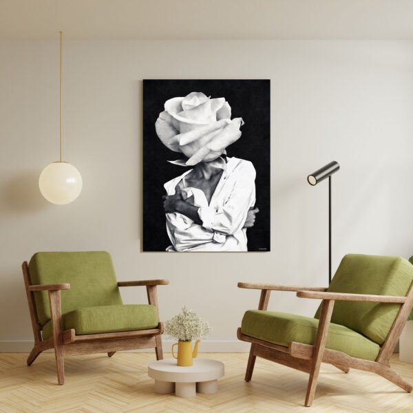 Like a Rose tableau art floral conceptuel par Underdott