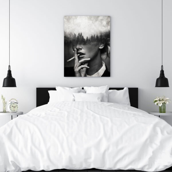 Wilderness tableau art conceptuel noir et blanc par Underdott