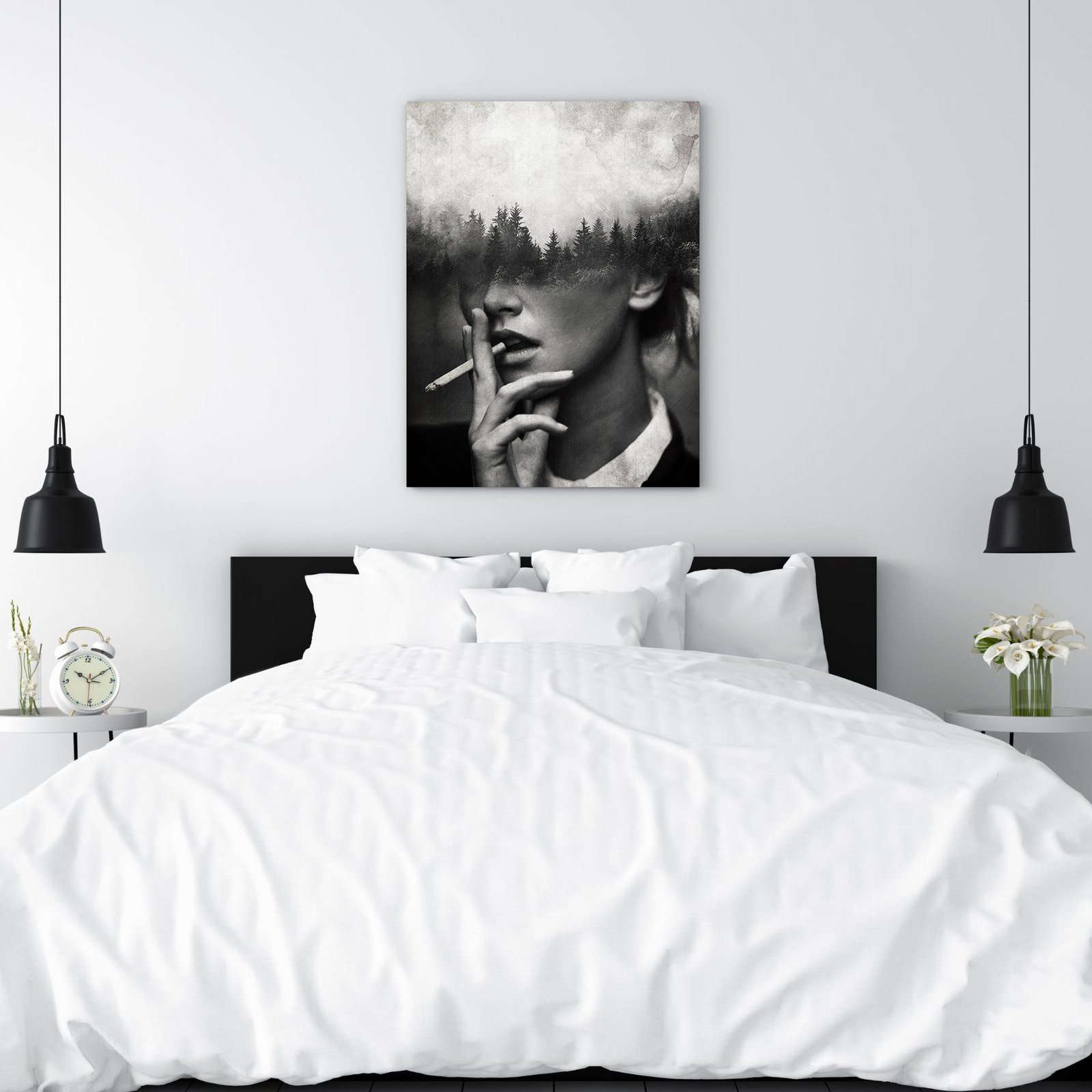 Wilderness tableau art conceptuel noir et blanc par Underdott Wilderness tableau art conceptuel noir et blanc par Underdott
