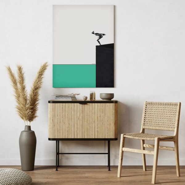 Dive Into The Minimal d’Underdott est une œuvre minimaliste contemporaine, idéale pour une décoration moderne et épurée.