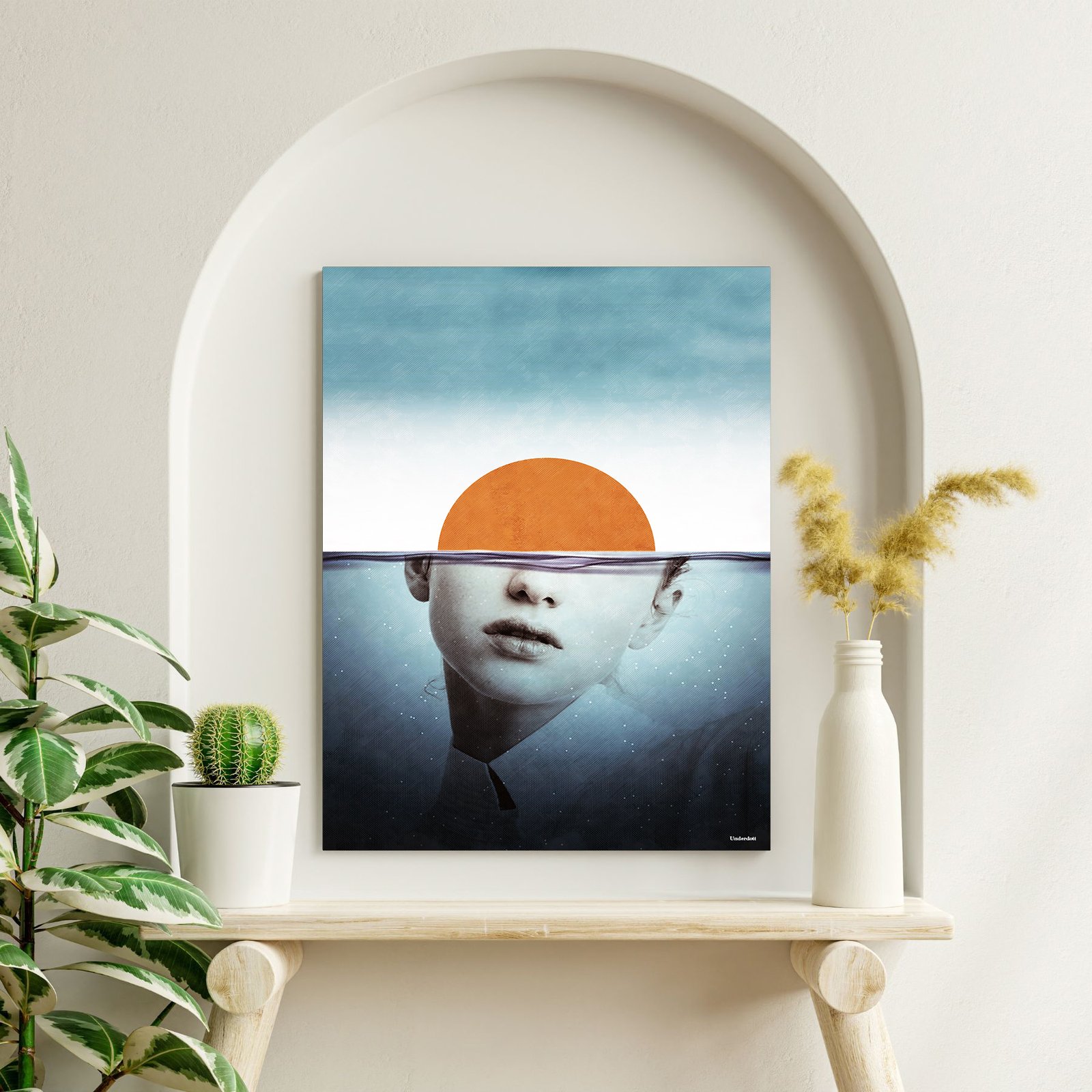 Hold Your Breath tableau art introspectif par Underdott Hold Your Breath tableau art introspectif par Underdott