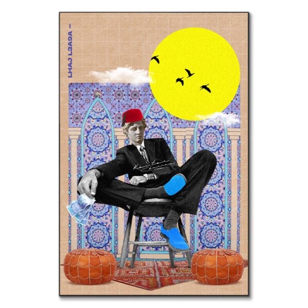 Haj l3a9a tableau pop-art marocain humoristique Kawtar Barraz
