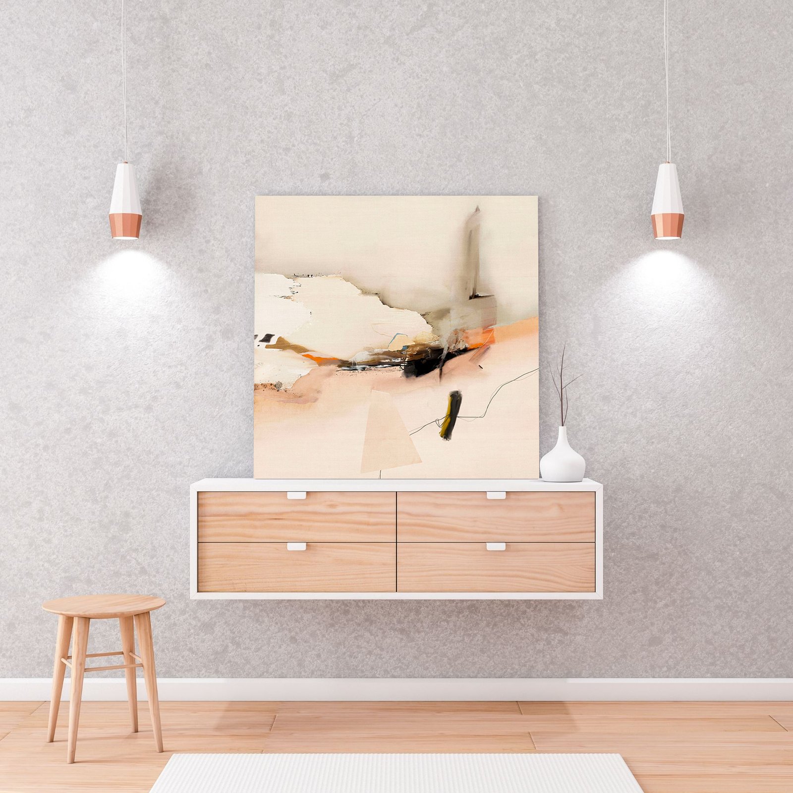 Brown and Blue Minimalist Art Mockup Instagram Post - 1 Tab 10 3