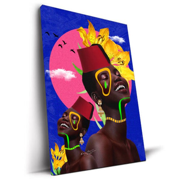 Mama Africa tableau pop-art africain par Kawtar Barraz