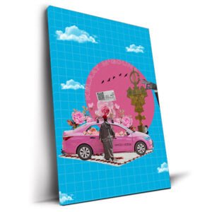 Kalaâte Magouna tableau pop-art vallée des roses par Kawtar Barraz