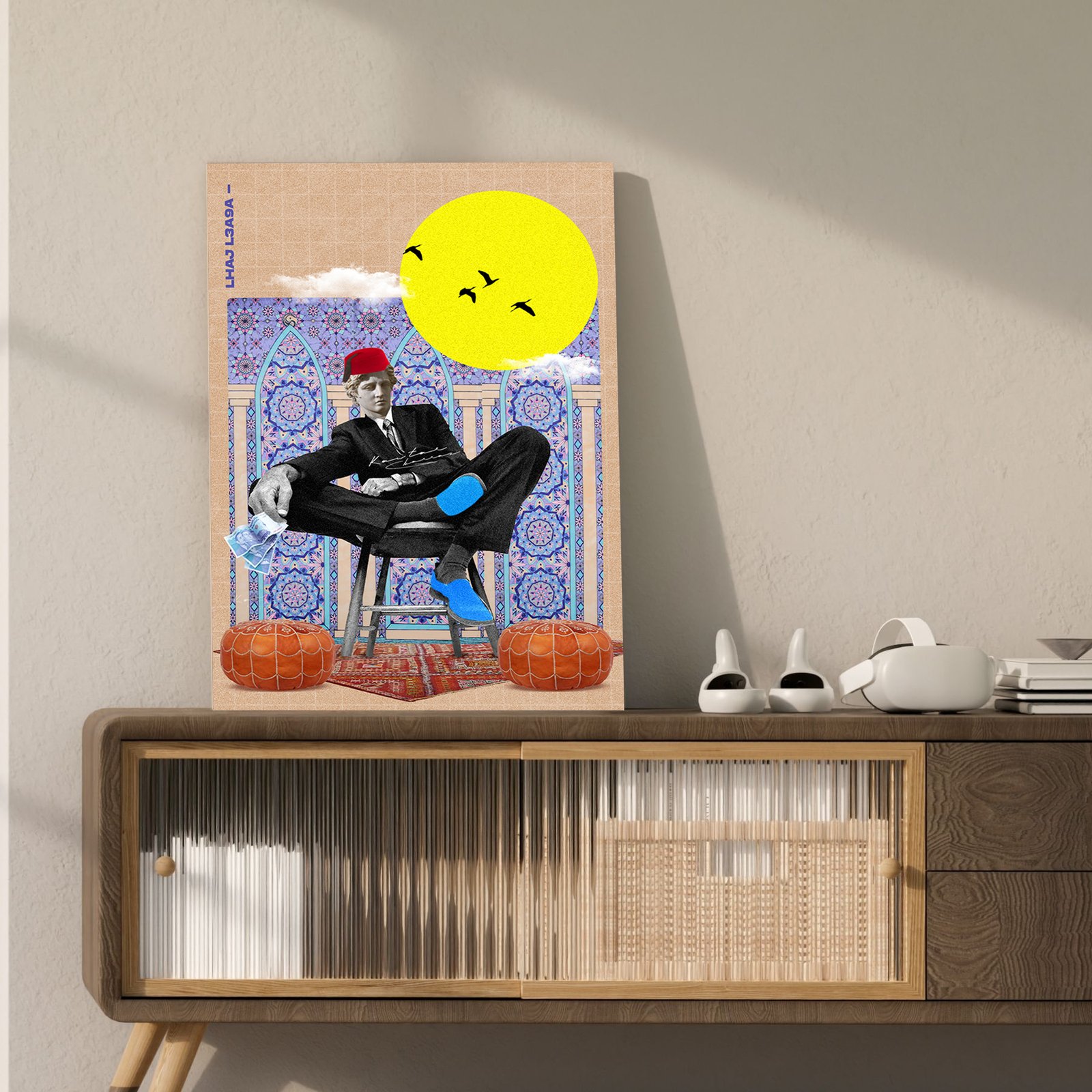 Haj l3a9a tableau pop-art marocain humoristique Kawtar Barraz Haj l3a9a tableau pop-art marocain humoristique Kawtar Barraz