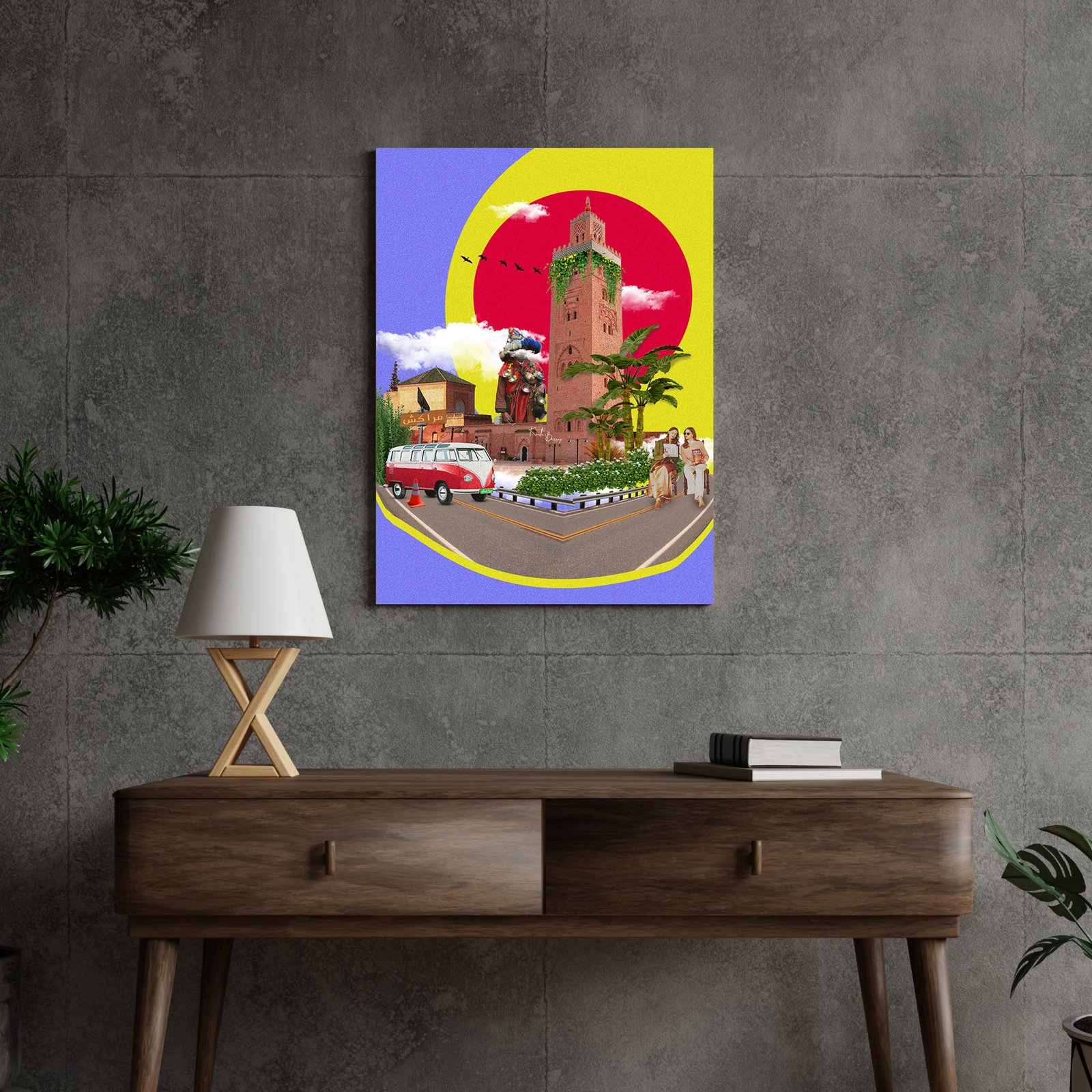 Marrakech – Kawtar Barraz | Tableau Pop-Art Ville Rouge