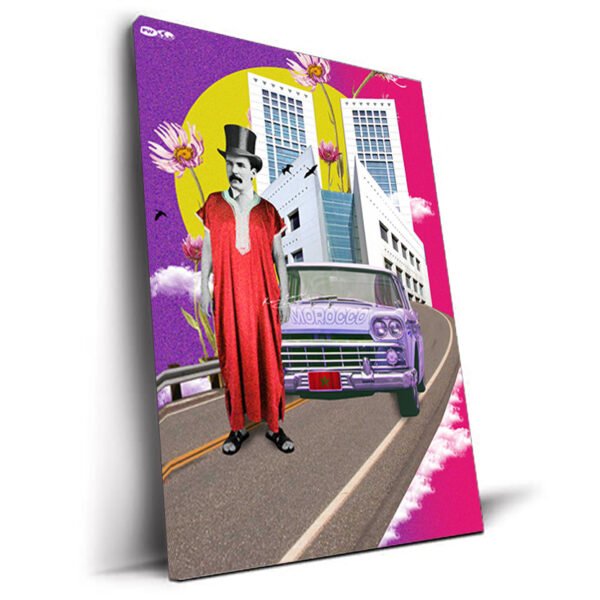 Safah tableau pop-art maroc urbain par Kawtar Barraz