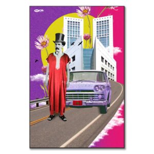 Safah tableau pop-art maroc urbain par Kawtar Barraz