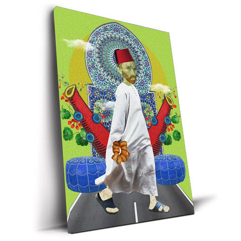 Vincent tableau portrait marocain pop-art par Kawtar Barraz Vincent tableau portrait marocain pop-art par Kawtar Barraz