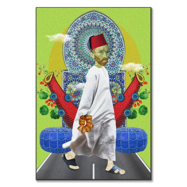 Vincent tableau portrait marocain pop-art par Kawtar Barraz