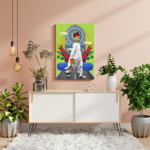Vincent tableau portrait marocain pop-art par Kawtar Barraz