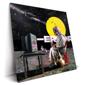 ERROR TEA tableau pop-art maroc sur la lune Kawtar Barraz