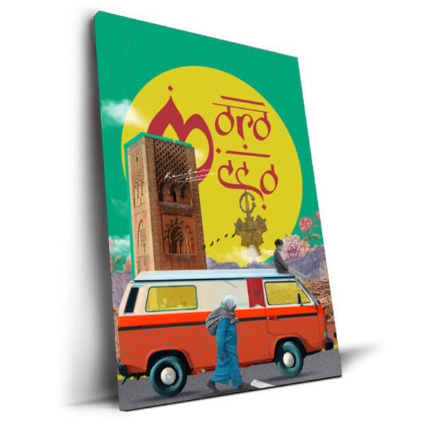 Morocco tableau paysage maroc pop-art Kawtar Barraz