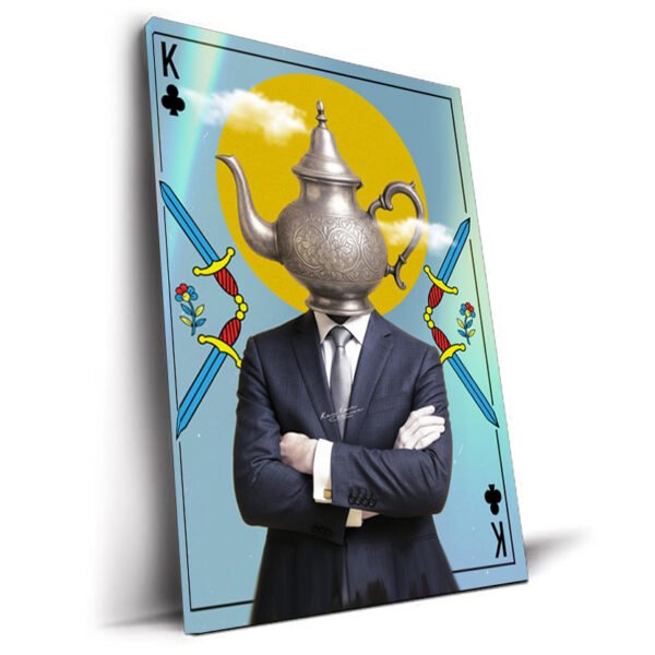 Mr Berrad tableau tête de théière maroc pop-art