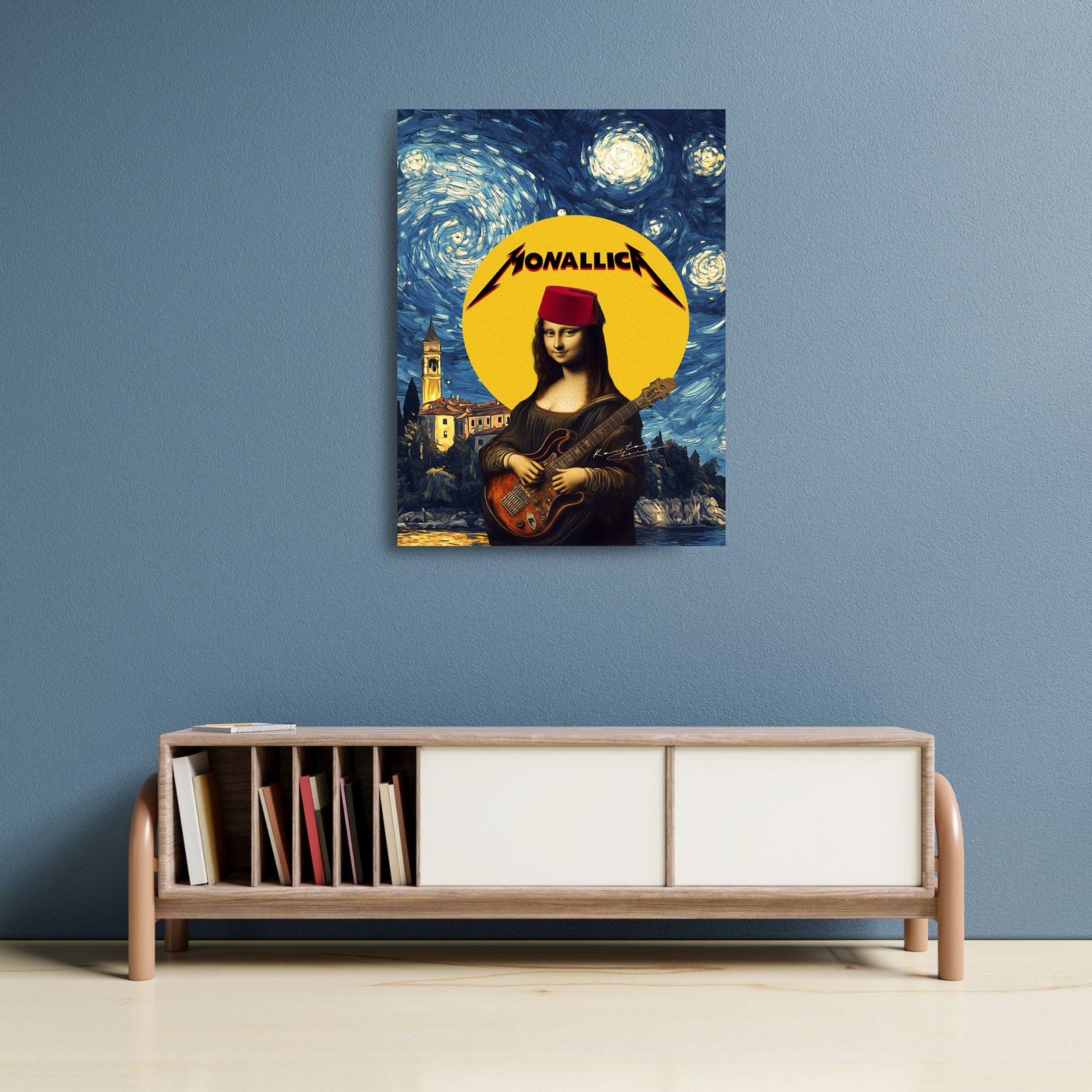 Monalica tableau Mona Lisa rock version marocaine Monalica tableau Mona Lisa rock version marocaine
