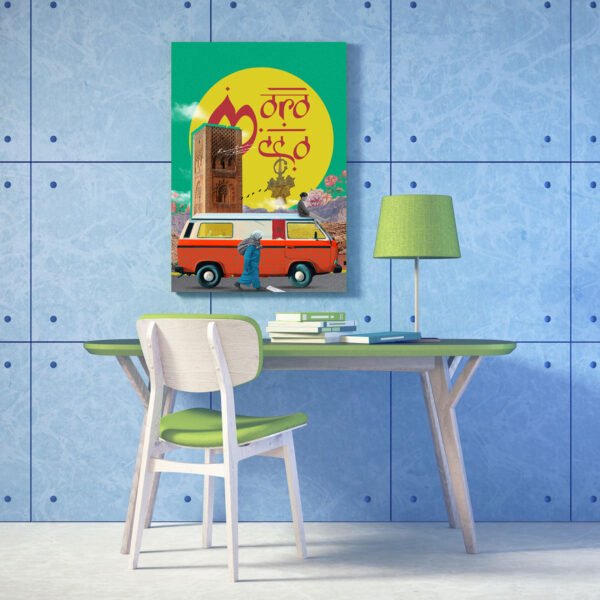 Morocco tableau paysage maroc pop-art Kawtar Barraz