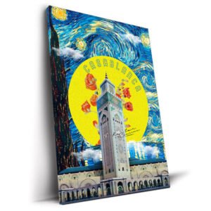Casavangogh tableau pop-art Van Gogh Casablanca par Kawtar Barraz
