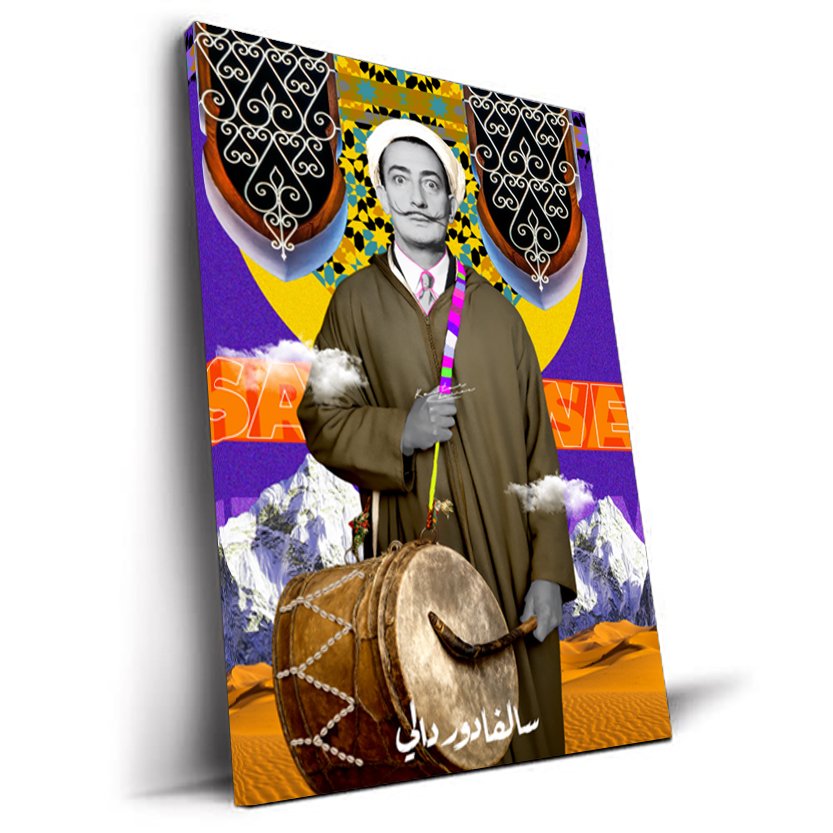 Salvador Dali tableau pop-art marocain par Kawtar Barraz