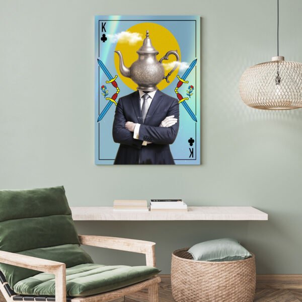 Mr Berrad tableau tête de théière maroc pop-art