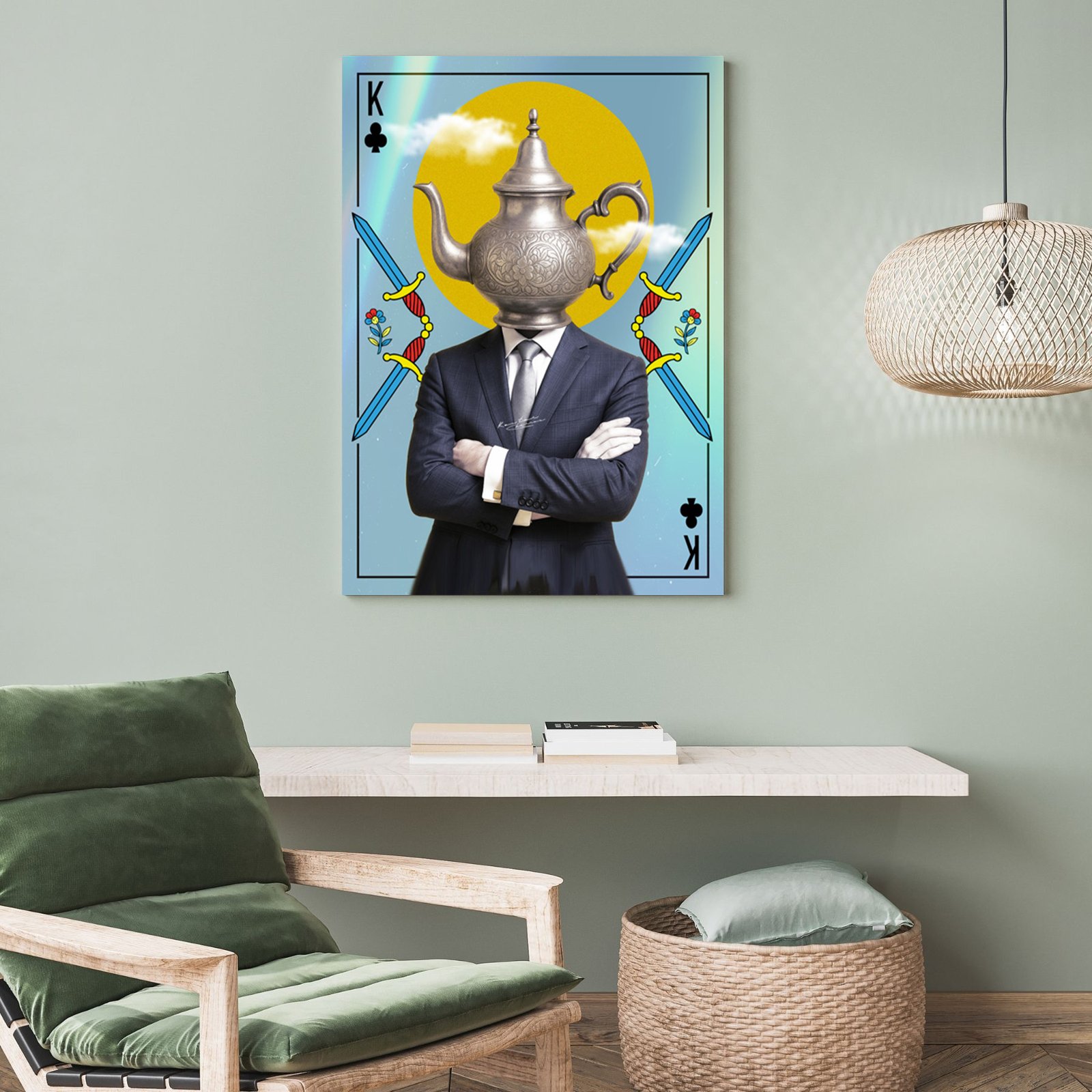 Mr Berrad tableau tête de théière maroc pop-art Mr Berrad tableau tête de théière maroc pop-art