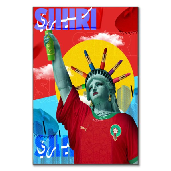 Siri tableau Statue de la Liberté version marocaine Kawtar Barraz