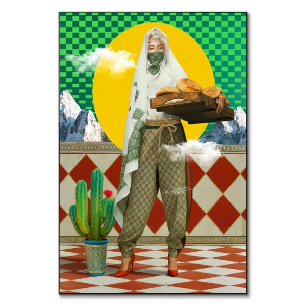 Marylinee tableau pop-art marocain par Kawtar Barraz
