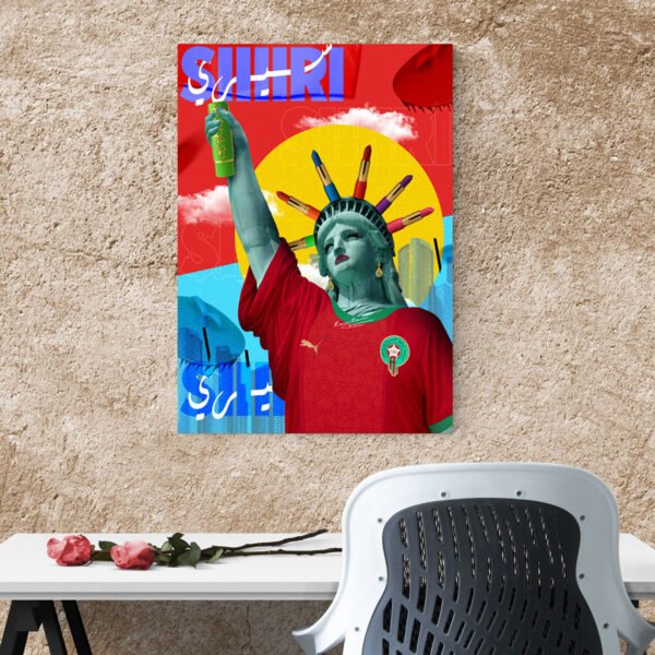 Siri tableau Statue de la Liberté version marocaine Kawtar Barraz
