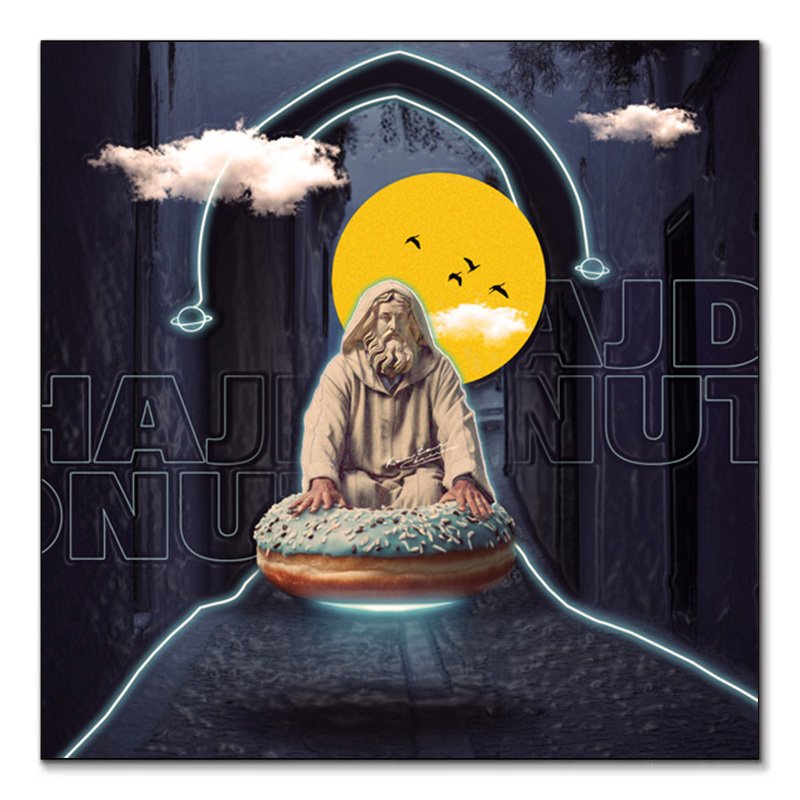 NEON HAJ tableau marocain futuriste néon par Kawtar Barraz