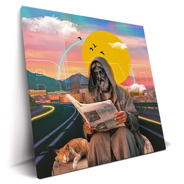 NEON Man tableau marocain rétro-futuriste Kawtar Barraz