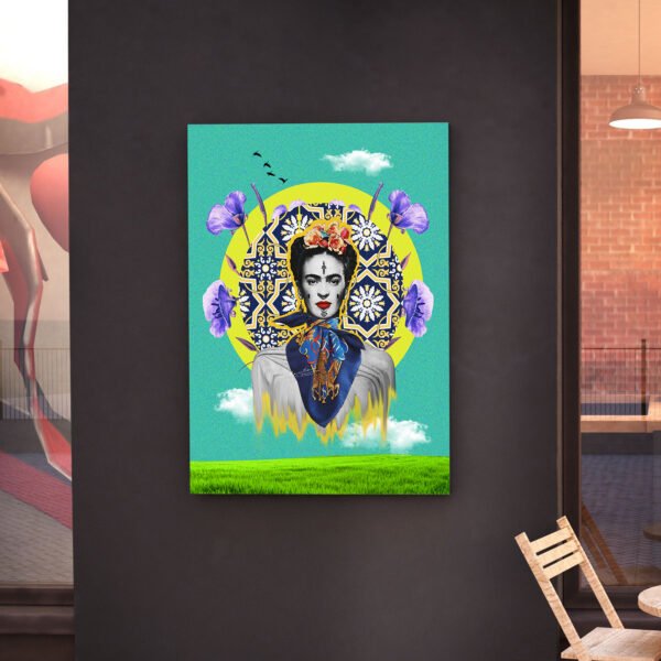 Frida Kahlo V3 tableau pop-art marocain par Kawtar Barraz