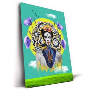 Frida Kahlo V3 tableau pop-art marocain par Kawtar Barraz