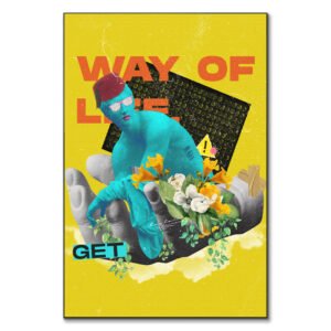 Hermès tableau pop-art humoristique par Kawtar Barraz