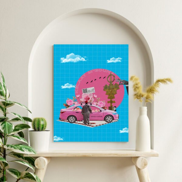 Kalaâte Magouna tableau pop-art vallée des roses par Kawtar Barraz