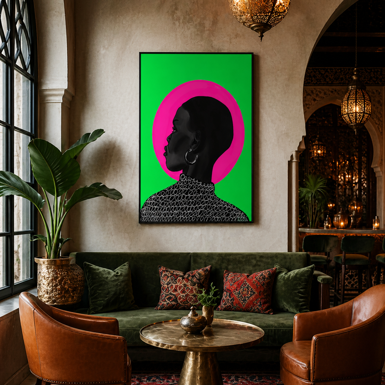 African pop art mockup