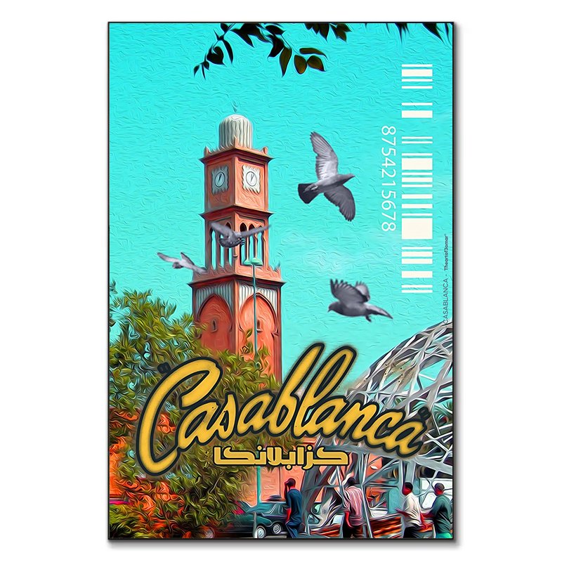 Casablanca tableau ville blanche Maroc par Theartof3omar