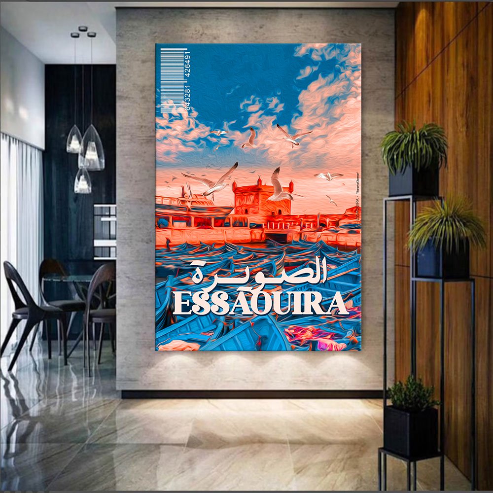Essaouira tableau ville bleue Maroc par Theartof3omar Essaouira tableau ville bleue Maroc par Theartof3omar