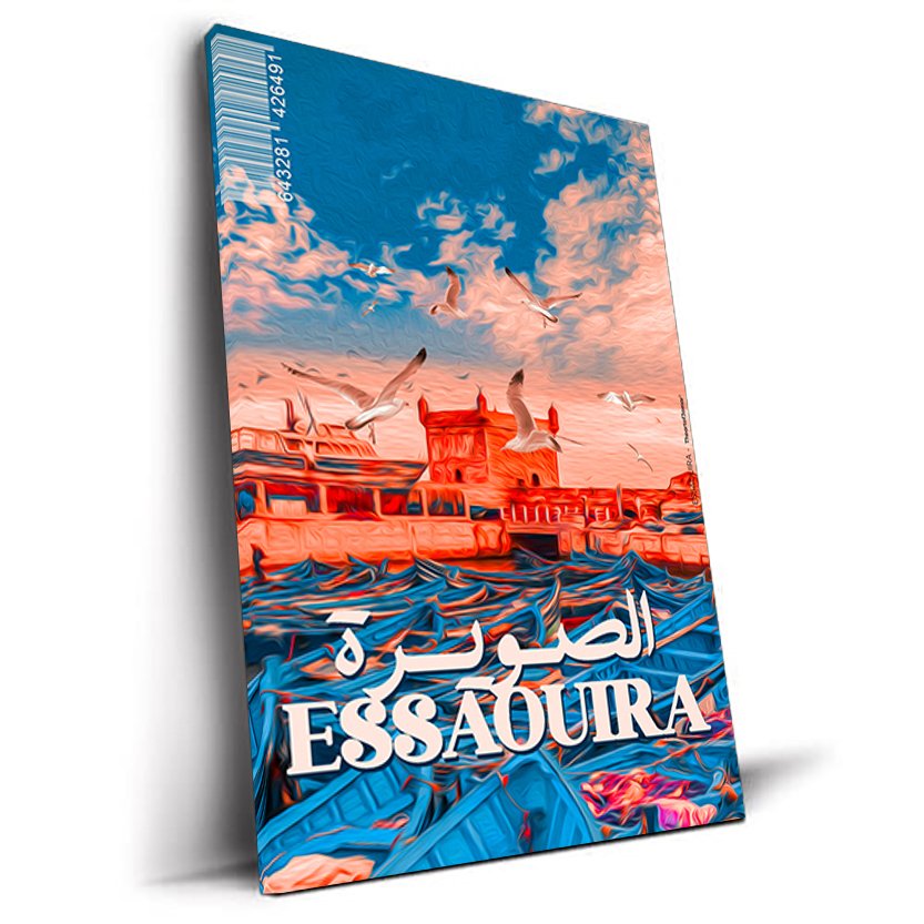 Essaouira tableau ville bleue Maroc par Theartof3omar