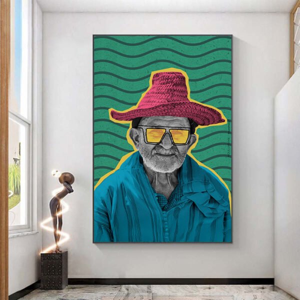 MOUL LHEKMA tableau pop-art maroc par Theartof3omar